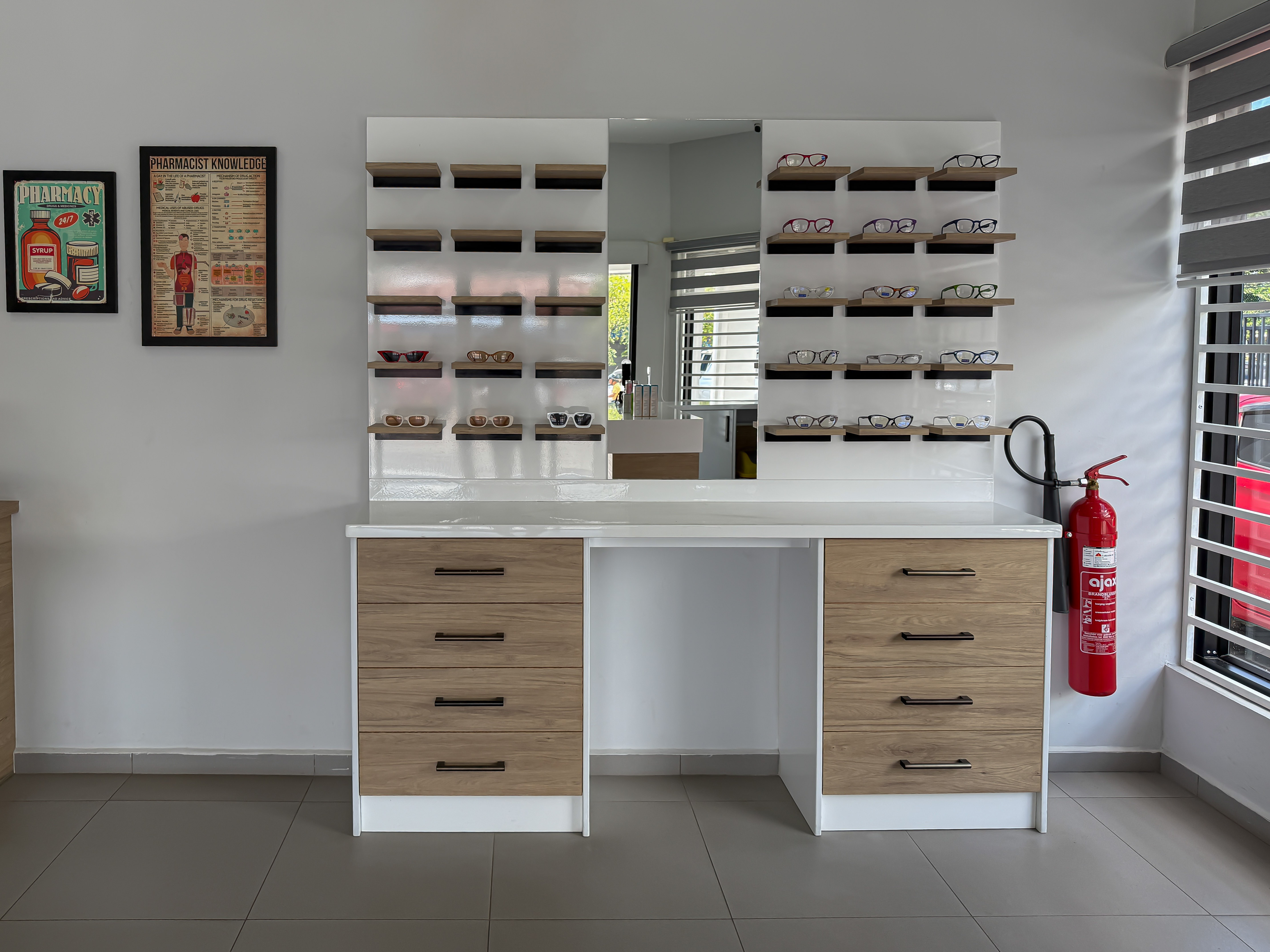 Eyewear and pharmacy interior